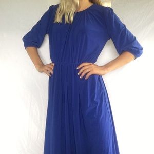 Floor length royal blue simple dress like new